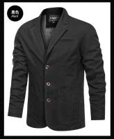 Chaqueta De Moda Para Hombres Primavera Otoño Slim Casual Negocios Elegante Suits Tops De Algodón Y Poliéster Cierre Único - details 9