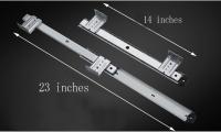 Riel deslizante para bandeja de Cajón de papel de estritorio con rodillo de bolas de 14 pulgadas, extensión de 3/4, ajustable, de Maple, de metal, de alta capacidad en libras, para montaje lateral y suites - details 0