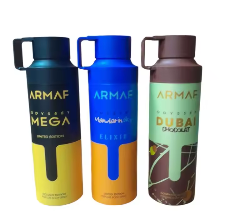 PACK 3 UNIADES - DESODORANTES UNISEX ARMAF ODYSSEY - MANDARIN ELIXIR , MEGA , DUBAI CHOCOLATE 200 ML - ARMAF  SET 3 UNI - 1