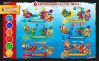 PIRATIX, ADVENTURE WORLD Serie Shark Treasure – Captain Pack Saw y Captain Pack Trident. Cada pack contiene 4 Piratix (1 capitán dorado), 4 accesorios “cristales”, 1 Sea Speeder, 1 Catapulta, 2 banderas exclusivas y 2 tesoros con efecto cristal - details 1