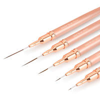 Set De Pinceles Para Arte De Uñas 5Pcs Tamaño 4/8/12/20/25mm Herramienta De Dibujo Y Puntos Para Uñas Material Metálico - details 7