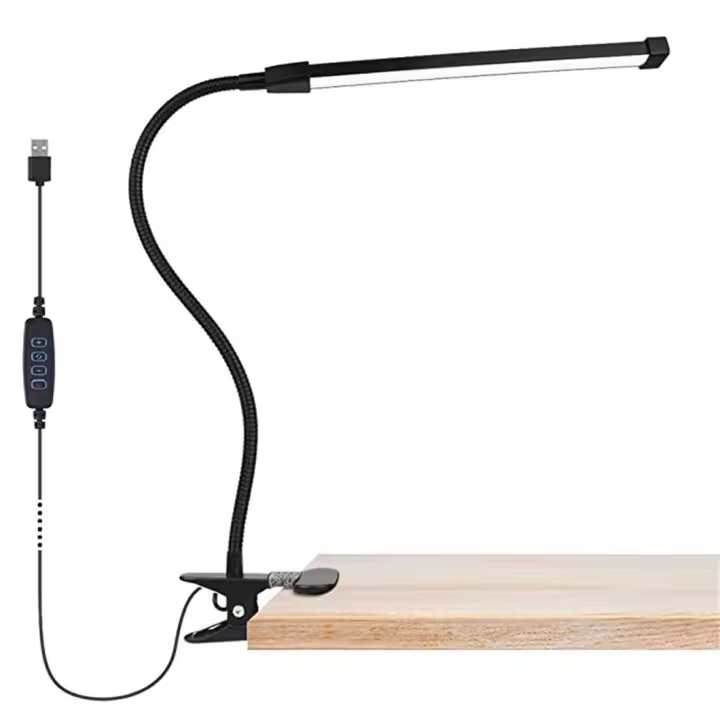 Lámpara LED de escritorio con Clip, Luces de Lectura de 3 Modos de color y disminución de 10 niveles para cabeza de Cama, Mesa, iluminación de áreas - 1