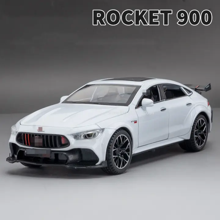 Coche De Juguete De Aleación De Metal 1/24 ROCKET 900 Con Llantas De Goma Interior Simulado 6 Puertas Abatibles Regalo Para Niños - 1