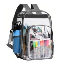 Mochila Transparente Impermeable De PVC Gran Capacidad Para Estudiantes Escuela - details 5