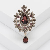 Broche De Lujo Retro Estilo Palacio Europeo Y Americano Accesorios Exteriores De Ropa Para Mujeres Material Aleación De Zinc Y Vidrio - details 4