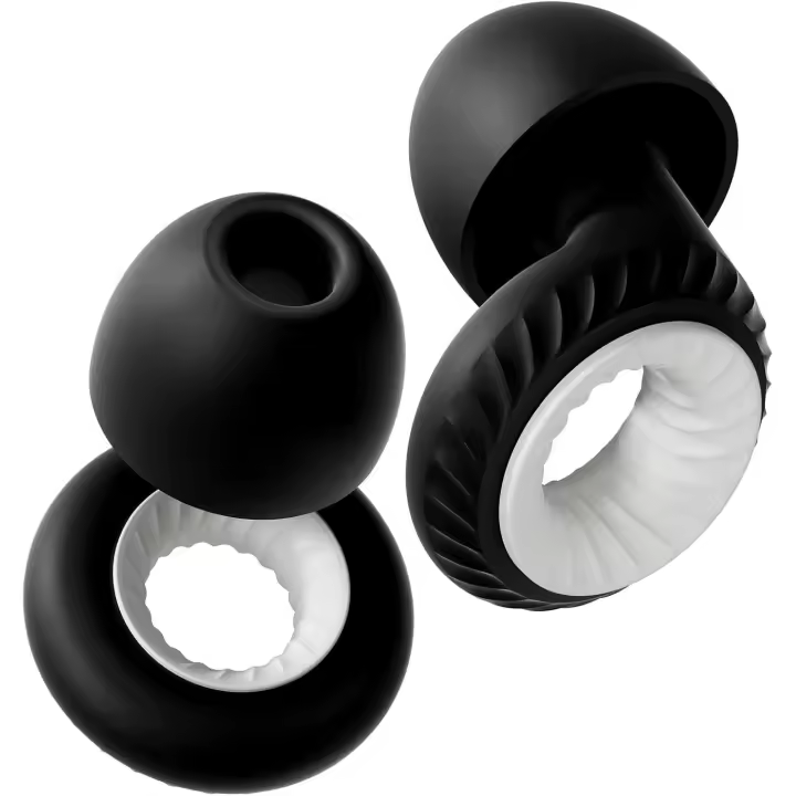 Tapones para los oidos con cancelación de ruido, cancelación de ruido y Protección auditory de 25-28 dB, 6 Pares (S/M/L) Black - 1