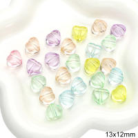 20Pcs Bolas De Acrílico Transparentes Y Liso En Colores Variados Corazón Y Flor Para DIY Producción De Pulseras Y Accesorios - details 6