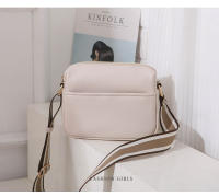 Bolso De Hombro Para Mujer En Cuero Sólido Con Correa Ancha De Tela Bolso Cruzado De Moda Con Cierre De Cremallera Bolsa De Mano Versátil - details 14