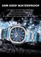 Reloj De Pulsera De Lujo PENGAGAR 2024 Para Hombre Resistente Al Agua Cuadrado Acero Inoxidable Luminoso Fecha Cuarzo Moda Casual - details 7