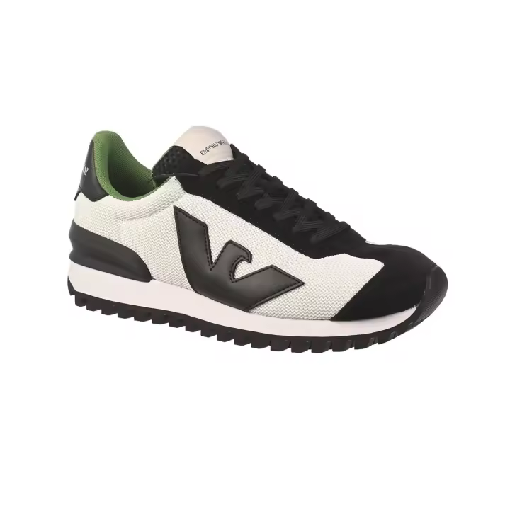 Emporio Armani Zapatillas Hombre Blanco Negro X4X583 XN647 R328 - 1