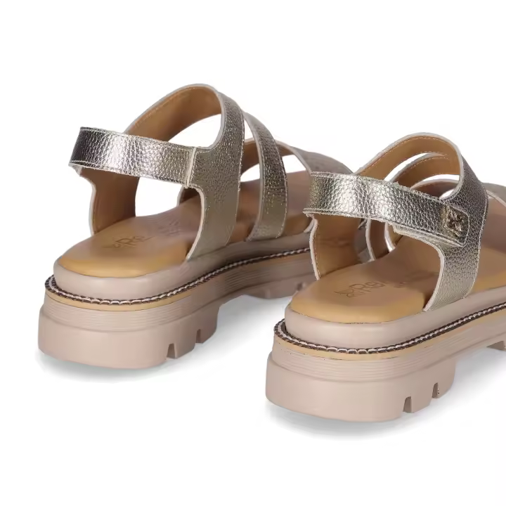 Chika10 ReNature RE MORERA 04 Sandalias Planas Platino/Lg.Gold - 1