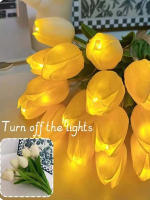 Juego De 5/10 Pcs Luz Nocturna De Tulipes LED Para Jardín Y Hogar Flores Artificiales De PU Decoración Para Bodas Cumpleaños Regalo - details 10