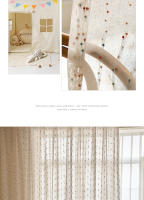 Cortina Vertical De Candy Blancas Para Habitación De Niños Sala De Estar Decoración De Hogar Translúcida Bordada Cortina De Ventana Moderna Para Estudio - details 6