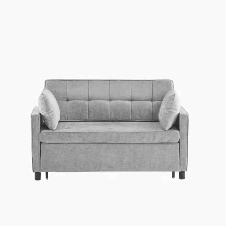 [Sofá Cama con función de Cama] sofá Doble, sofá Cama Doble, respaldo ajustable, Vestido de chenilla, espuma de Alta densidad, sofá de salón, sofá con función de Cama - 1