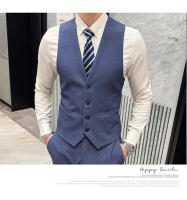 Traje De Boda Elegante Y Casual Para Hombres Estilo Británico Coreano Slim Conjunto De Chaqueta Chaleco Y Pantalones Para Oficina Y Celebraciones - details 7