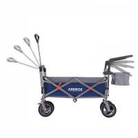 AREBOS Carro de Mano Premium con Toldo Plegable 100 Kg Negro/Gris - details 21