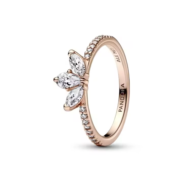 182392C01 - Anillo con un recubrimiento en oro rosa de 14k Herbario Brillante  182392C01 PANDORA Silver  Anillo Pandora original - 1
