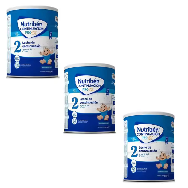 Nutriben Nutribén Continuación Pro Alfa 2 Leche de Continuación Pack 3x800gr Sin Aceite de Palma - 1