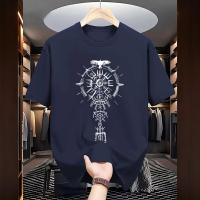 Camiseta Vintage Viking Para Hombre Primavera Verano Casual Diario Cotton Ligera Con Estampado Comoda Top Para Exterior Y Hogar - details 8