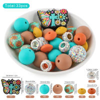 Set De 33 Piezas De Bolas Y Lentiles De Silicona Para Fabricación De Joyas DIY Accesorios Para Pulseras Bolígrafos Y Llaveros - details 17