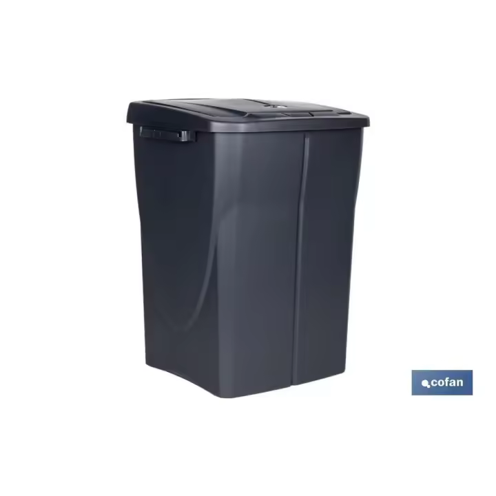Cubo de basura para reciclar 45 litros  color gris 36.5 x 36 x 51  cm - 1
