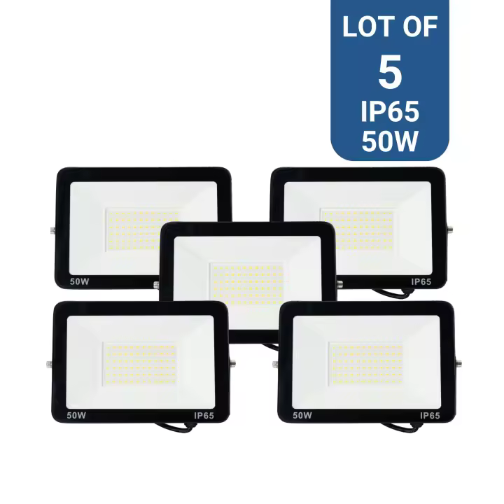 Barcelona LED Pack de 5 proyectores LED exterior 50W - 95lm/W - IP65 - 1