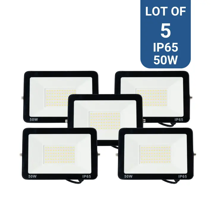 Barcelona LED Pack de 5 proyectores LED exterior 50W - 95lm/W - IP65 - 1