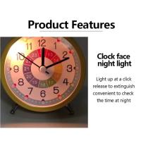 Reloj De Alarma Pequeño Para Estudiantes 3 Pulgadas Decoración De Habitación Y Hogar Estilo Moderno Metal Quartz - details 7