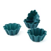 MasterChef MCA-MUF4AP Molde de Cocina Muffins Clásica 8 Unidades Profesional de Silicona reforzado de Acero Antiadherente Azul Pavo - details 0