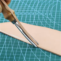 Cuchillo De Biseleado De Cuero Práctico Herramienta De Corte Para Manualidades Con Mango De Madera A4mm A6mm A8mm A10mm - details 12