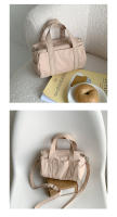 Bolso Bandolera De Nylon Plateado Para Mujer Estilo Casual Verano Bolso De Hombro Redondo Versátil Moda Alta Con Cierre De Cremallera - details 13