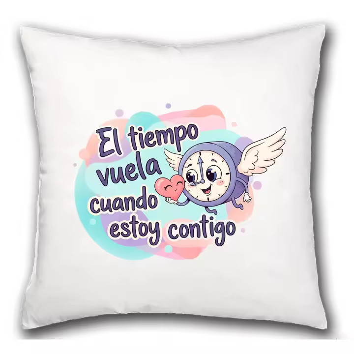 MERCHANDMANIA Cojín frase bonita contigo amor san valentin aniversario enamor san valentin aniversarioados novios hogar comodo cussion - 1
