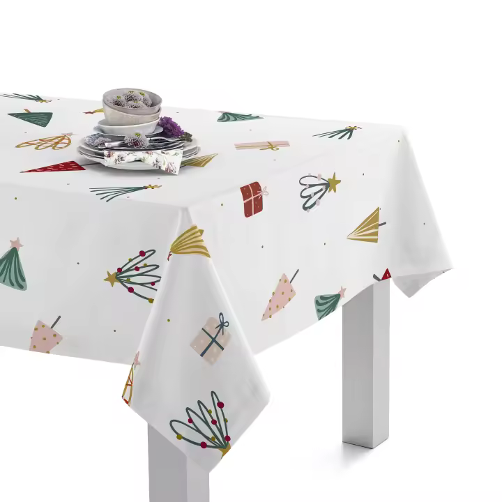 Happyfriday- Holly jolly Mantel, Manteles 100% Poliéster, calidad de 195 gr x m2, Fabricado en España - 1