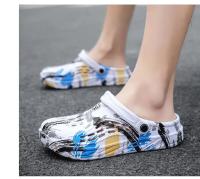 Clogs Para Hombre Sandalias De Graffiti Zapatos De Jardín De Verano Antideslizantes Tallas Grandes 47 48 49 Sandalias Planas Casuales Para Playa - details 11