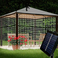 Luz Solar Impermeable 3Mx3M Con 8 Modos De Iluminación Para Decoración De Jardín Patio Puerta De Entrada Fiesta Navidad Boda Exterior - details 0