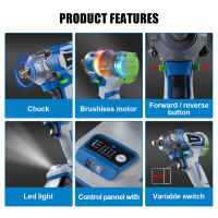 Llave De Impacto Eléctrica Sin Escobillas Kamolee 1200N.M 1/2 1/4 Pulgadas Compatible Con Batería Makita 18V Para Equipo De Renovación - details 7