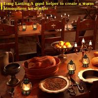 Mini Lanterna Decorativa Con Vela LED 4 Pulgadas 12 Piezas Colgantes Para Camping Centros De Mesa Vintage Ornamentos De Fiesta - details 4