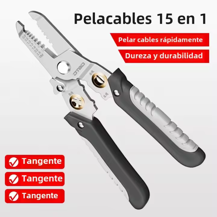 Alicates Multifuncionales Para Despojar Cable Eléctrico Herramienta De Reparación De Cables Con Cortador Y Despojador - 1