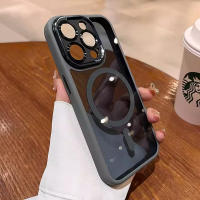 Funda De Carga Inalámbrica Magnética De Acrílico Transparente Para iPhone 16 15 14 plus 13 12 pro Max Resistente a Golpes Y Choques Cubierta Rígida Hybrída - details 3