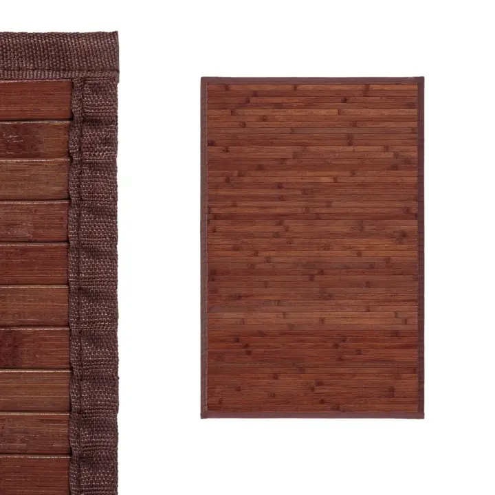 DAMDAM GO Alfombra Antideslizante, Alfombra de Madera de Bambú, Antimanchas, Resistente a la Humedad, para Salón, Dormitorio, Cocina, Baño, Pasillo - 1