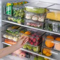 Caja de almacenamiento de nevera-Organizador de cajones de nevera, caja de almacenamiento para nevera, cocina, despensa, armarios y encimeras (claro) - details 3