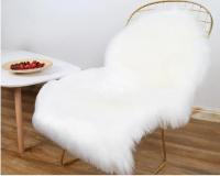 Alfombra De Cuero Genuino Suave Y Blanca Imitación De Lana Para Dormitorio Sala De Estar Tapete De Cama Alfombrilla De Sofá Cojín Carpets Rojos - details 2