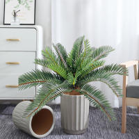 Planta De Palma Artificial 45cm Con 21 Hojas Sago Cycas Hojas De Coco Falsa Para Decoración De Jardín Interior Y Exterior - details 3