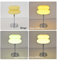 Lámpara De Mesa De Vidrio Macaron Con Iluminación Dimmable Tricolor Protección Para Los Ojos Para Decoración De Dormitorio Y Sala De Estar Moderno - details 11