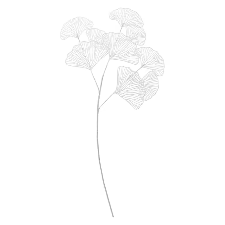 Hoja De Ginkgo Artificial Simulación De Hoja De Ventilador 1Pcs Para Decoración De Bodas Y Hogar Accesorios De Fiesta - 1
