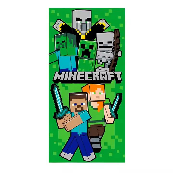Minecraft Toalla de Playa Tamaño 140x70cm Poliéster Toalla de Verano Piscina Baño - 1
