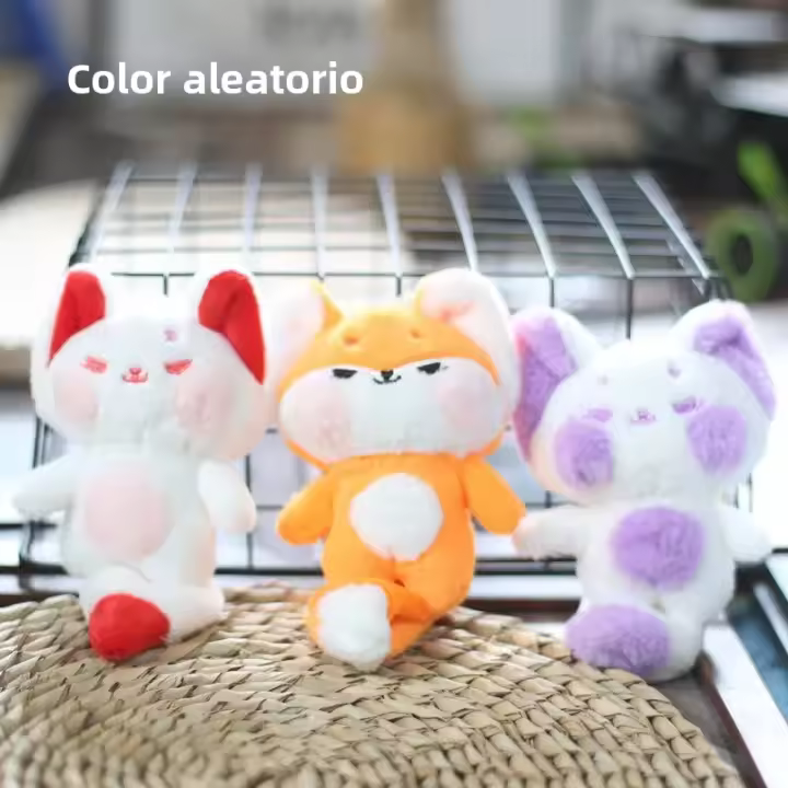 Llavero De Peluche Con Pequeño Zorro Lindo Muñeco De Dibujos Animados Colgante Aleatorio Color Plush Juguetes Para Niños - 1