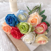 5/10Pcs Bouquet De Flores Artificiales Rosa Para Decoración De Hogar Y Habitaciones Decoración De Boda Regalo De Día De San Valentín Adorno De Vaso Falso - details 11