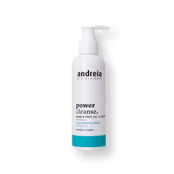 Andreia professional power cleanse gel limpiador manos & pies 200 ml, gel de limpieza para la higiene de las manos y de los pies - 1
