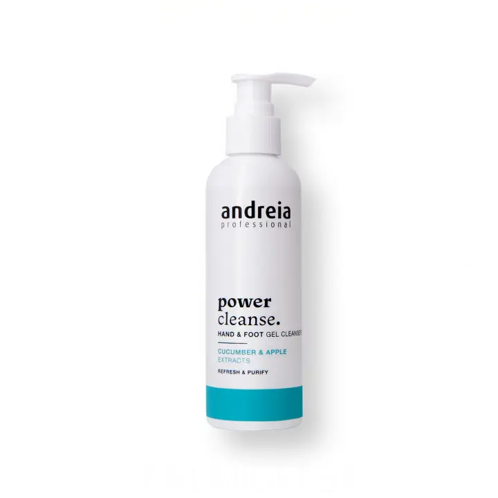 Andreia professional power cleanse gel limpiador manos & pies 200 ml, gel de limpieza para la higiene de las manos y de los pies - 1
